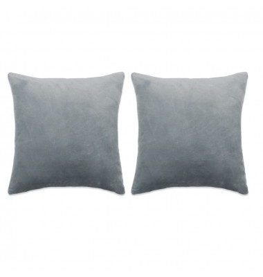  Pagalvėlių rinkinys, 2vnt., pilkos spalvos, 45x45cm, audinys - Dekoratyvinės pagalvėlės - 1