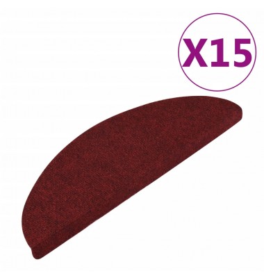  Lipnūs laiptų kilimėliai, 15vnt., raudonos spalvos, 65x26cm - Laiptų kilimėliai - 2