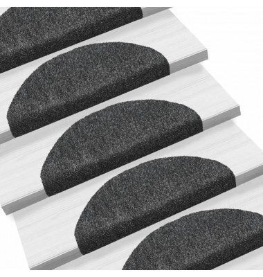  Lipnūs laiptų kilimėliai, 10vnt., tamsiai pilki, 65x21x4cm - Laiptų kilimėliai - 7