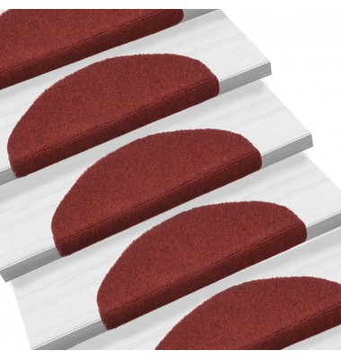  Lipnūs laiptų kilimėliai, 5vnt., raudonos spalvos, 65x21x4cm - Laiptų kilimėliai - 8