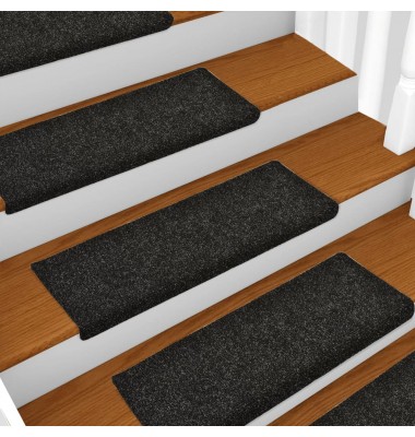  Laiptų kilimėliai, 10vnt., juodi, 65x25cm, perforuoti adatomis - Laiptų kilimėliai - 5