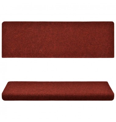  Laiptų kilimėliai, 5vnt., tamsiai raudoni, 65x25cm - Laiptų kilimėliai - 4