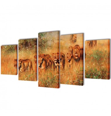Fotopaveikslas "Liūtai" ant Drobės 100 x 50 cm - Meno kūriniai - 1
