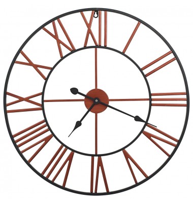  Sieninis laikrodis, raudonos spalvos, 58 cm, metalas - Laikrodžiai - 2