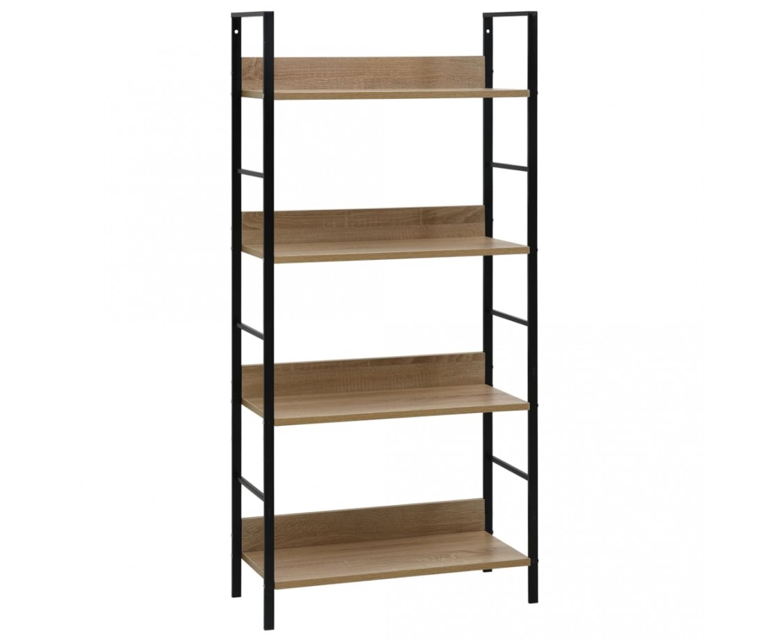 Knygų lentyna, 4 aukštų, ąžuolo spalvos, 60x27,6x124,5cm, MDP - Pastatomos lentynos, spintelės - 1 Knygų lentyna, 4 aukštų, ąžuolo spalvos, 60x27,6x124,5cm, MDP - Pastatomos lentynos, spintelės - 1