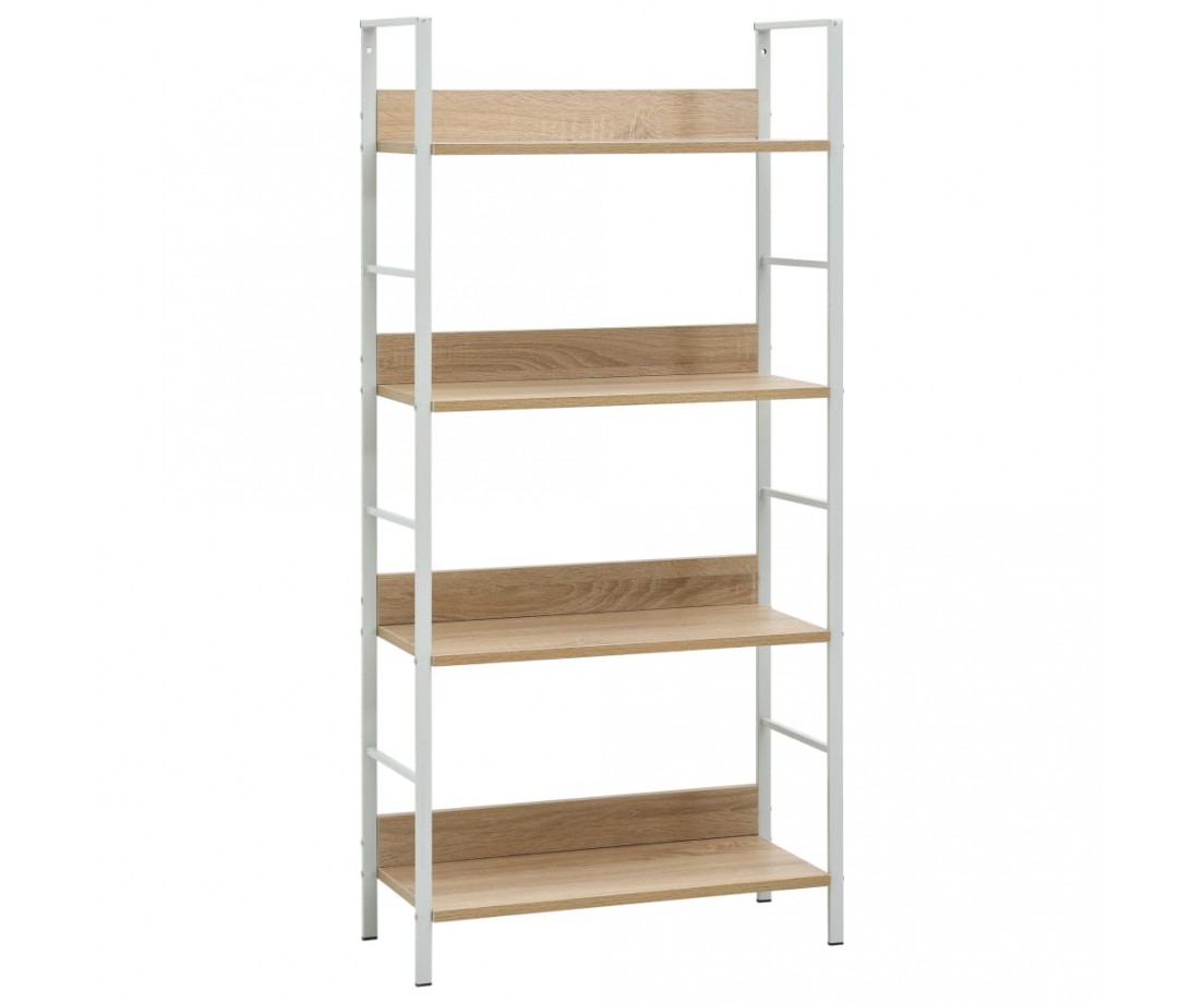 Knygų lentyna, 4 aukštų, ąžuolo spalvos, 60x27,6x124,5cm, MDP - Pastatomos lentynos, spintelės - 1 Knygų lentyna, 4 aukštų, ąžuolo spalvos, 60x27,6x124,5cm, MDP - Pastatomos lentynos, spintelės - 1