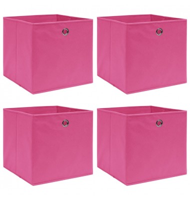  Daiktadėžės, 4vnt., rožinės spalvos, 32x32x32cm, audinys - Daiktadėžės - 1
