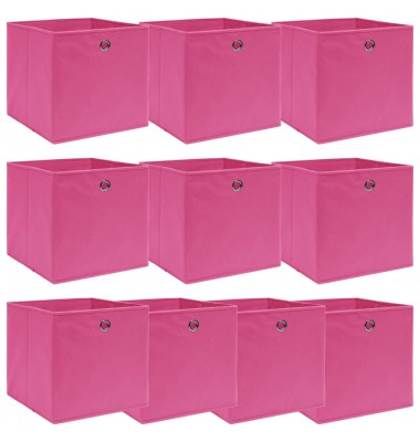  Daiktadėžės, 10vnt., rožinės spalvos, 32x32x32cm, audinys - Daiktadėžės - 1