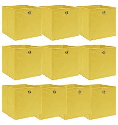  Daiktadėžės, 10vnt., geltonos spalvos, 32x32x32cm, audinys - Daiktadėžės - 1