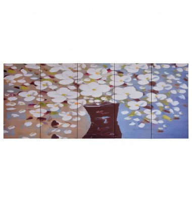  Paveikslas ant drobės, įvairių spalvų, 150x60cm, gėlės vazoje - Meno kūriniai - 2