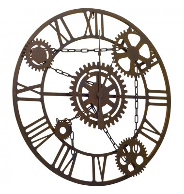  Sieninis laikrodis, rudos spalvos, 80cm, metalas - Laikrodžiai - 2