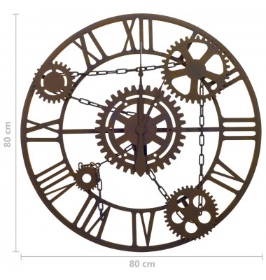  Sieninis laikrodis, rudos spalvos, 80cm, metalas - Laikrodžiai - 6