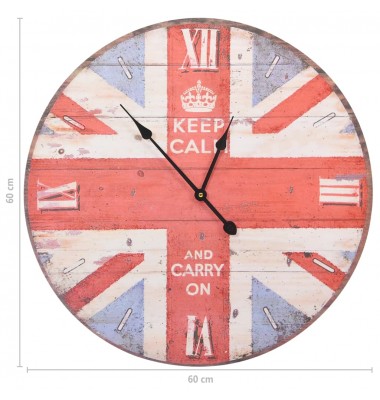  Sieninis laikrodis, 60cm, vintažinio stiliaus, JK dizaino - Laikrodžiai - 5