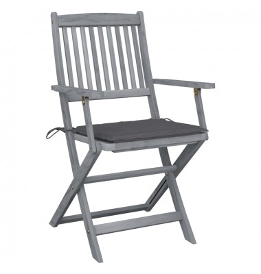  Sulankstomos lauko kėdės su pagalvėmis, 4vnt., akacijos masyvas - Lauko kėdės - 3