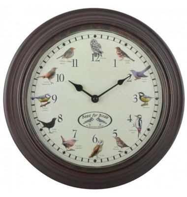 Esschert Design Laikrodis su paukščių garsais - Laikrodžiai - 1