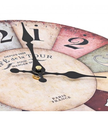  Sieninis laikrodis, 30 cm, spalvotas, vintažinio dizaino - Laikrodžiai - 4