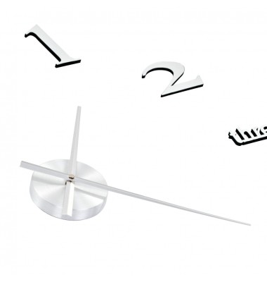  Sieninis laikrodis, sidabr. sp., 100cm, mod. diz., 3D, XXL - Laikrodžiai - 5