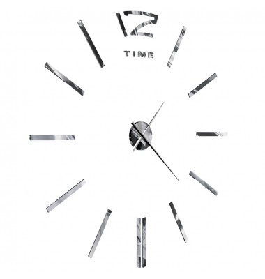  Sieninis laikrodis, sidabr. sp., 100cm, mod. diz., 3D, XXL - Laikrodžiai - 4