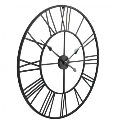 Sieninis laikrodis, vintažinio stiliaus, kvarc. mech., metal., 80cm, XXL - Laikrodžiai - 3