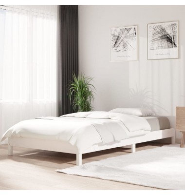  Sudedama lova, balta, 100x200cm, pušies medienos masyvas - Lovos - 1