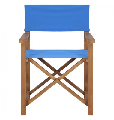  Režisieriaus kėdės, 2vnt., mėlynos, tikmedžio medienos masyvas - Lauko kėdės - 4