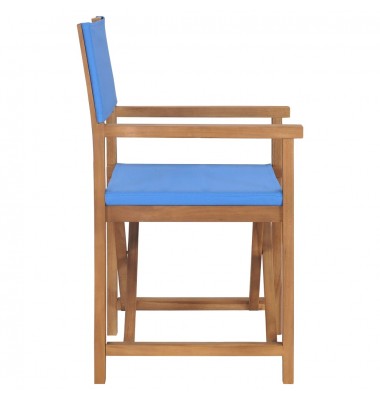  Režisieriaus kėdės, 2vnt., mėlynos, tikmedžio medienos masyvas - Lauko kėdės - 5