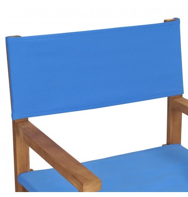  Režisieriaus kėdės, 2vnt., mėlynos, tikmedžio medienos masyvas - Lauko kėdės - 7