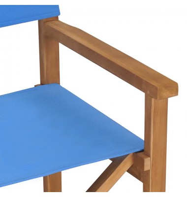 Režisieriaus kėdės, 2vnt., mėlynos, tikmedžio medienos masyvas - Lauko kėdės - 8