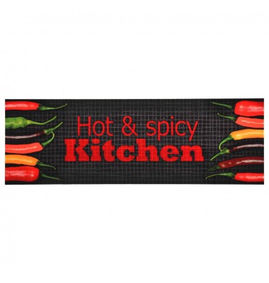  Virtuvės kilimas, 60x300cm, plaunamas, su užrašu Hot & Spicy - Durų, virtuvės kilimai - 1