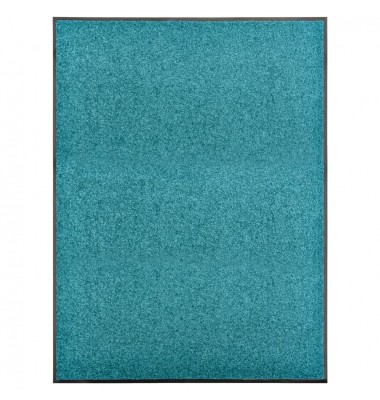  Durų kilimėlis, žydros spalvos, 90x120cm, plaunamas - Durų, virtuvės kilimai - 1