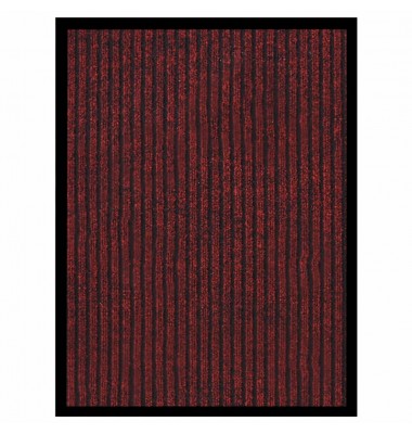  Durų kilimėlis, raudonos spalvos, 40x60cm, dryžuotas - Durų, virtuvės kilimai - 1