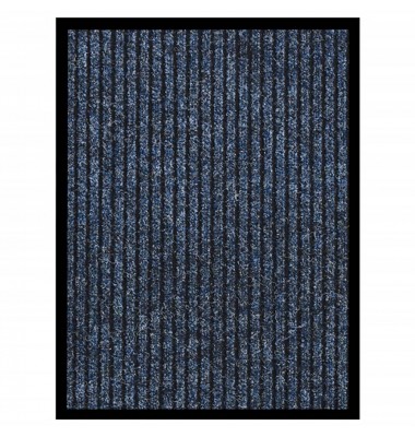 Durų kilimėlis, mėlynos spalvos, 40x60cm, dryžuotas - Durų, virtuvės kilimai - 1