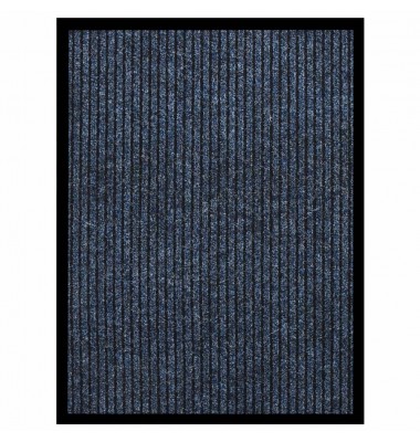  Durų kilimėlis, mėlynos spalvos, 60x80cm, dryžuotas - Durų, virtuvės kilimai - 1