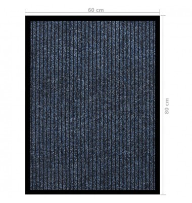  Durų kilimėlis, mėlynos spalvos, 60x80cm, dryžuotas - Durų, virtuvės kilimai - 6