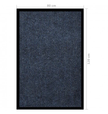  Durų kilimėlis, mėlynos spalvos, 80x120cm, dryžuotas - Durų, virtuvės kilimai - 6