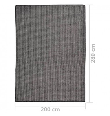  Lauko kilimėlis, pilkos spalvos, 200x280cm, plokščio pynimo - Kilimai - 6