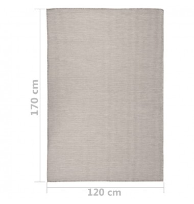  Lauko kilimėlis, taupe spalvos, 120x170cm, plokščio pynimo - Kilimai - 6
