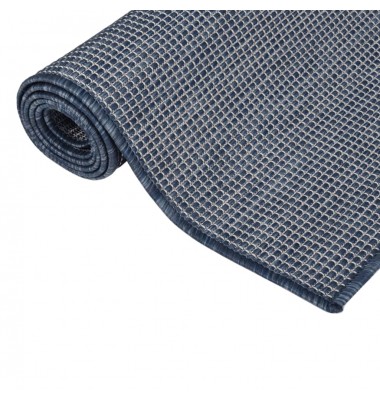  Lauko kilimėlis, mėlynos spalvos, 120x170cm, plokščio pynimo - Kilimai - 3