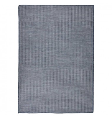  Lauko kilimėlis, mėlynos spalvos, 140x200cm, plokščio pynimo - Kilimai - 1