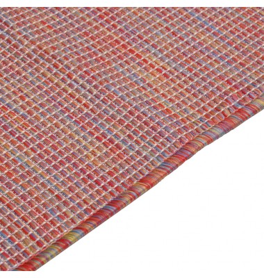  Lauko kilimėlis, raudonos spalvos, 80x150cm, plokščio pynimo - Kilimai - 4