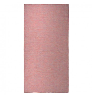  Lauko kilimėlis, raudonos spalvos, 100x200cm, plokščio pynimo - Kilimai - 1
