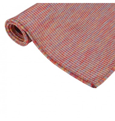  Lauko kilimėlis, raudonos spalvos, 160x230cm, plokščio pynimo - Kilimai - 3