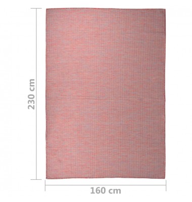  Lauko kilimėlis, raudonos spalvos, 160x230cm, plokščio pynimo - Kilimai - 6