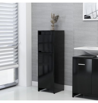 Vonios kambario spintelė, juodos spalvos, 30x30x95cm, MDP - Vonios spintelės, veidrodžiai - 1