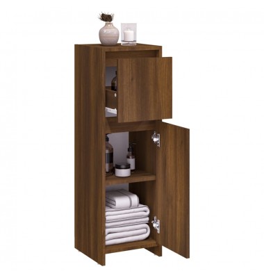 Vonios spintelė, ruda ąžuolo, 30x30x95cm, apdirbta mediena - Vonios spintelės, veidrodžiai - 7