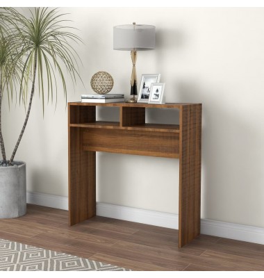  Konsolinis staliukas, rudas ąžuolo, 78x30x80cm, mediena - Žurnaliniai staliukai - 3