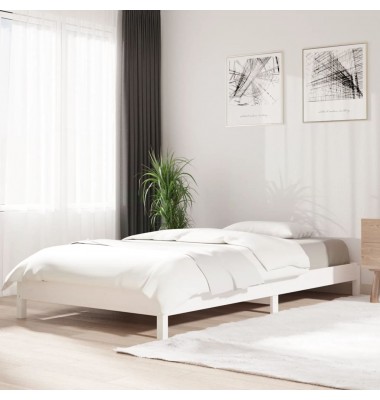  Sudedama lova, balta, 90x200cm, pušies medienos masyvas - Lovos - 1