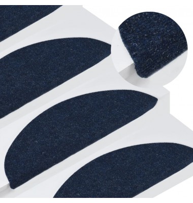  Lipnūs laiptų kilimėliai, 15vnt., mėlynos spalvos, 65x26cm - Laiptų kilimėliai - 1