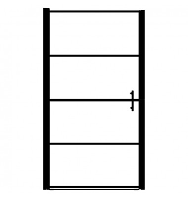  Dušo durys, juodos, 91x195cm, grūdintas stiklas, matinės - Dušo kabinos, durys - 3