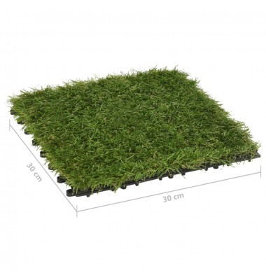  Dirbtinės žolės plytelės, 11vnt., žalios spalvos, 30x30cm - Dirbtiniai augalai - 9